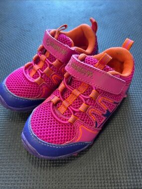 Magellan Outdoors Kids Hot Pink & Purple Athletic Sneakers with Orange Accents